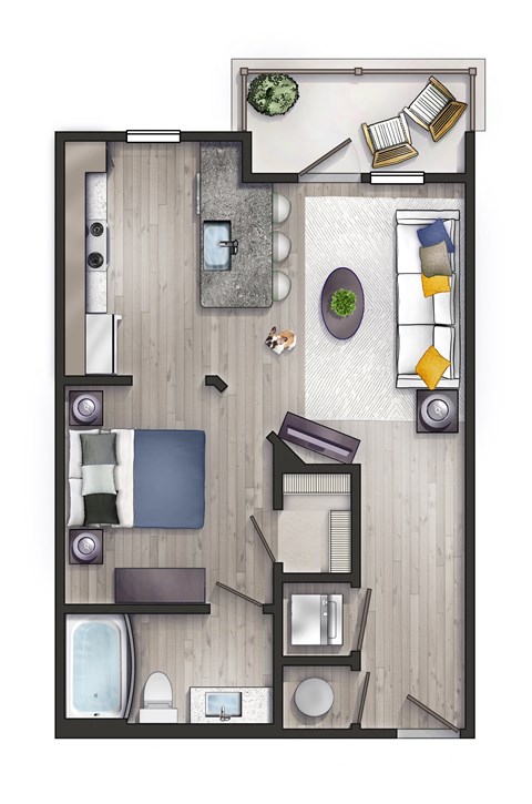 Tapestry Tyvola Studio Apartment Home Cascade